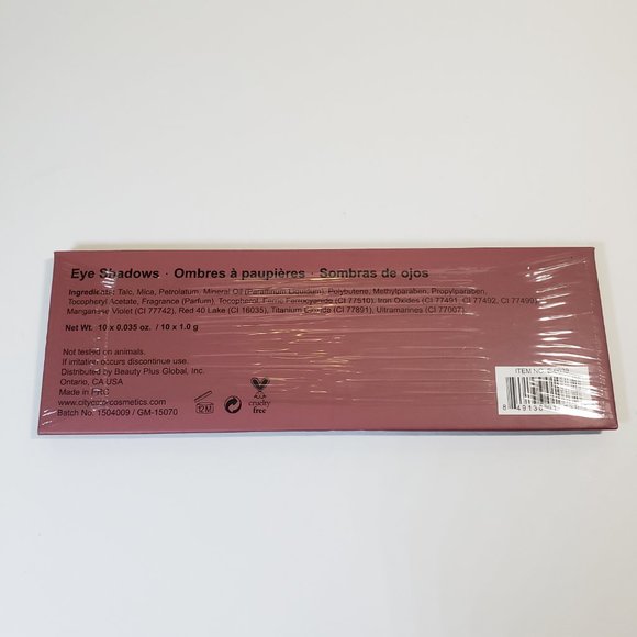 City Color Makeup City Color Eyeshadow Palette Ooh La La Colors